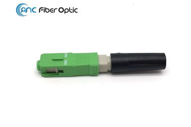 SC Field Assembly Fiber Patch Cord Connectors Round Shape For 0.9mm 3mm Drop Cable