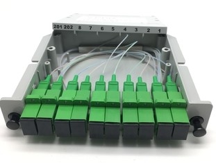 Rack Mountable cassette type splitter 2x8 With SC APC Connector