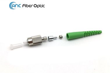 FTTX FC Fiber Patch Cord Connectors , Single Mode Multimode Fiber Connector