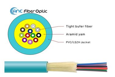Distribution Fiber Optic Cable PVC LSZH Jacket 4F 6F 12F 16F 24F 36F 48F