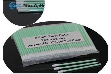 Fiber Optic Lint Free Foam Clean Swabs One Time 1.25mm 2.5mm 100 Pcs/Pack