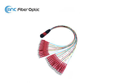 Fan Out Fiber Optic Cable Assembly MTP MPO To LC 0.9mm Connector 12 /24 Fiber