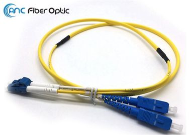 Flat Duplex Optical Fiber Patch Cord LSZH SM OS2 2.0mm LC-SC 1M Easy To Strip