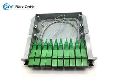 Cassette Type Iber Optical Splitter PLC 2x8 Rack Mountable With SC/APC Connector