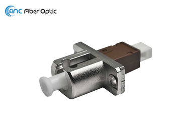 Female - Female MU-LC Fiber Optical Adapter With SC Simplex Adapter Cutout