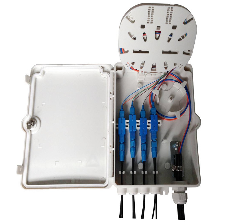 Fiber Optic Termination Box 8 Core With 1x8 PLC Splitter and FTTH Drop