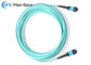 MPO To MPO Fiber Optic Cable Assemblies 12 Fiber OM3 50/125 Round Cable