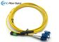 SM G657A1 12F MPO Fiber Optic Cable Assembly Female With Flex Bendable Angle Boot