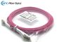 LC To SC Fiber Patch Cable Violet OM4 50 / 125 Duplex Bend Insensitive