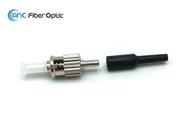 ST Fiber Patch Cord Connector Multimode / Singlemode Zinc Alloy For 0.9mm Cable