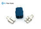 LC Quad Fiber Optic Adapters Stackable Four Port in Blue Green Aqua Colors