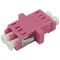 OM4 LC Duplex Fiber Optic Cable Adapter SC Simplex Cutout Flanged Violet Color